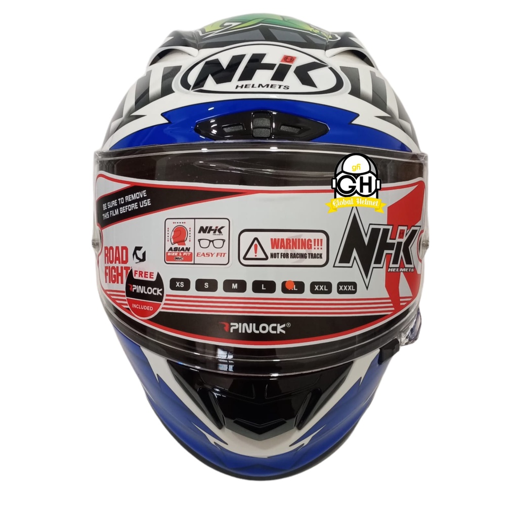 NHK HELM GPR TECH STREET JAKUB#2 WHITE GLOSSY GP R TECH JACUB GP-R SINGLE VISOR DDRING