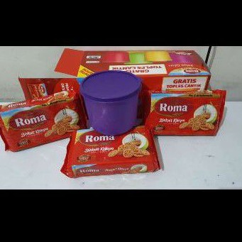 Paket Biskuit Roma Kelapa free Toples cantik