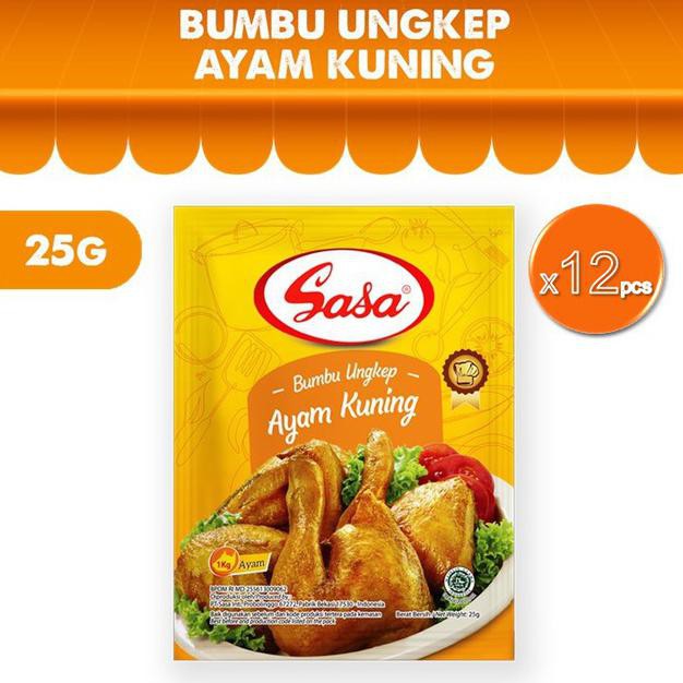 

Ready Stok Sasa Bumbu Ungkep Ayam Kuning 25Gr X 12 Pcs