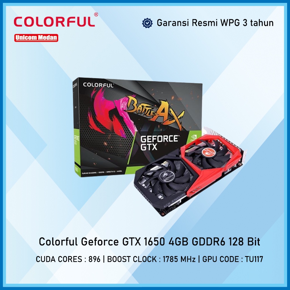 Colorful Nvidia GTX 1650 4GB GDDR6 128 Bit