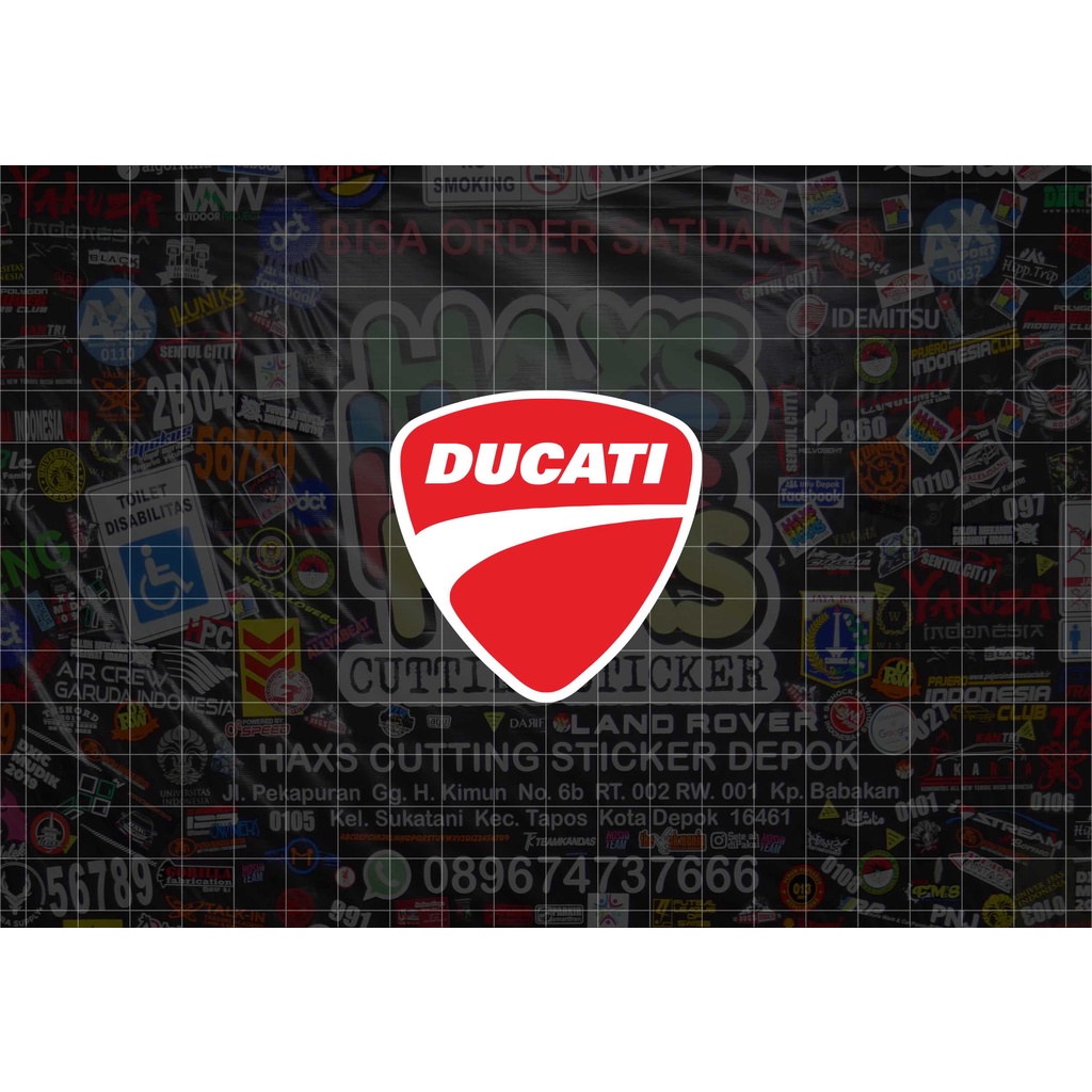 Cutting Sticker Logo Ducati Ukuran 6 Cm