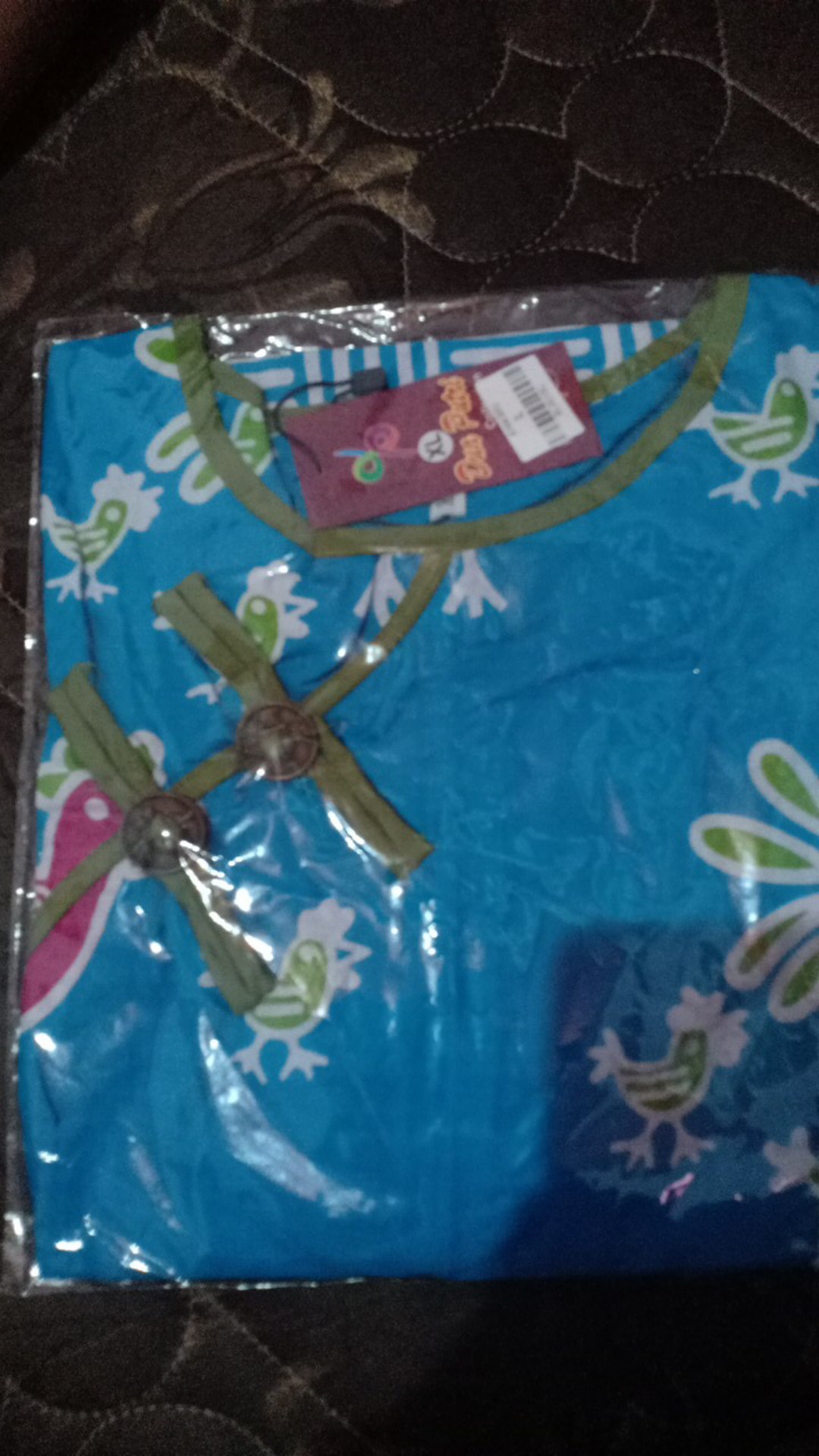 Blouse Batik Wanita Atasan Motif Ayam Warna Tosca  Size  S-m-l-xl-xxl-3l-4l-5l-