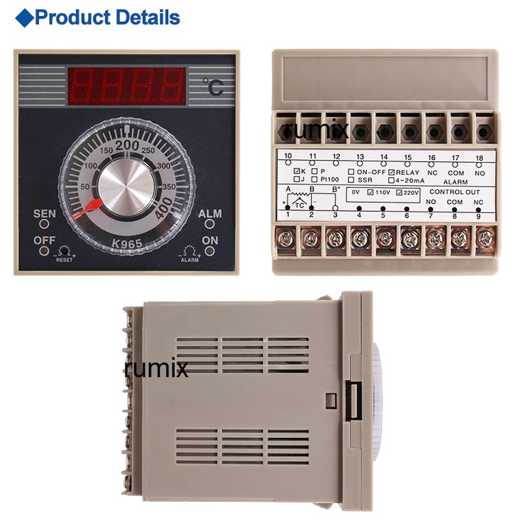 Modul Digital Oven Deck Temperature Temperatur Suhu Controller Control K965 220V AC 220VAC Thermostat Termostat K-965