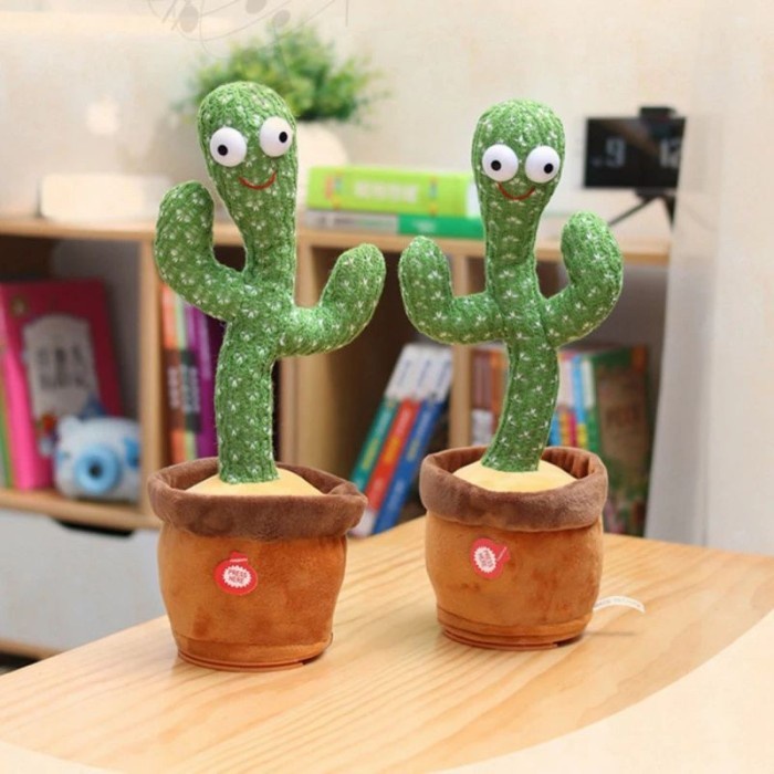 Mainan Dancing Cactus | Duck Boneka Kaktus | Bebek Joget Nyanyi M172