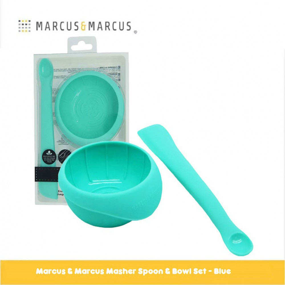 Marcus &amp; Marcus Masher Spoon &amp; Bowl Set - Blue