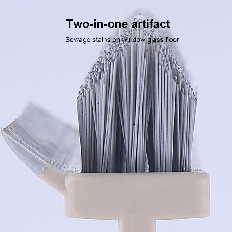 1Pcs 2 In 1 Long Handle Rotating Bathroom Kitchen Floor Crevice Cleaning Brush