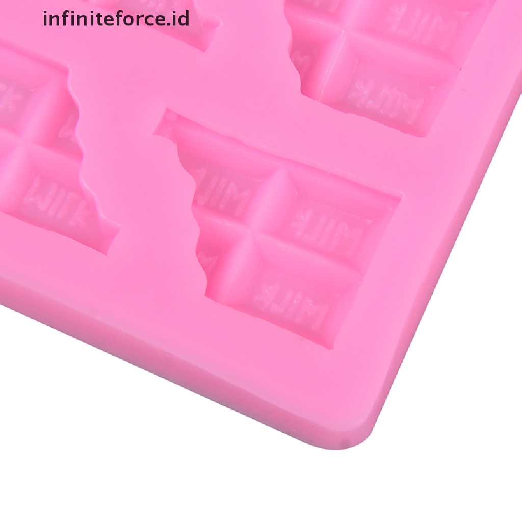 (Infiniteforce.Id) Cetakan Kue / Fondant / Cokelat Bentuk Tablet Setengah Bahan Silikon