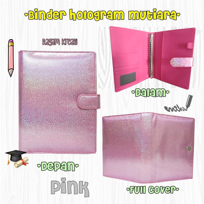 

Grosir Binder HOLOGRAM 26 Ring B5 Pink - Silver Keren
