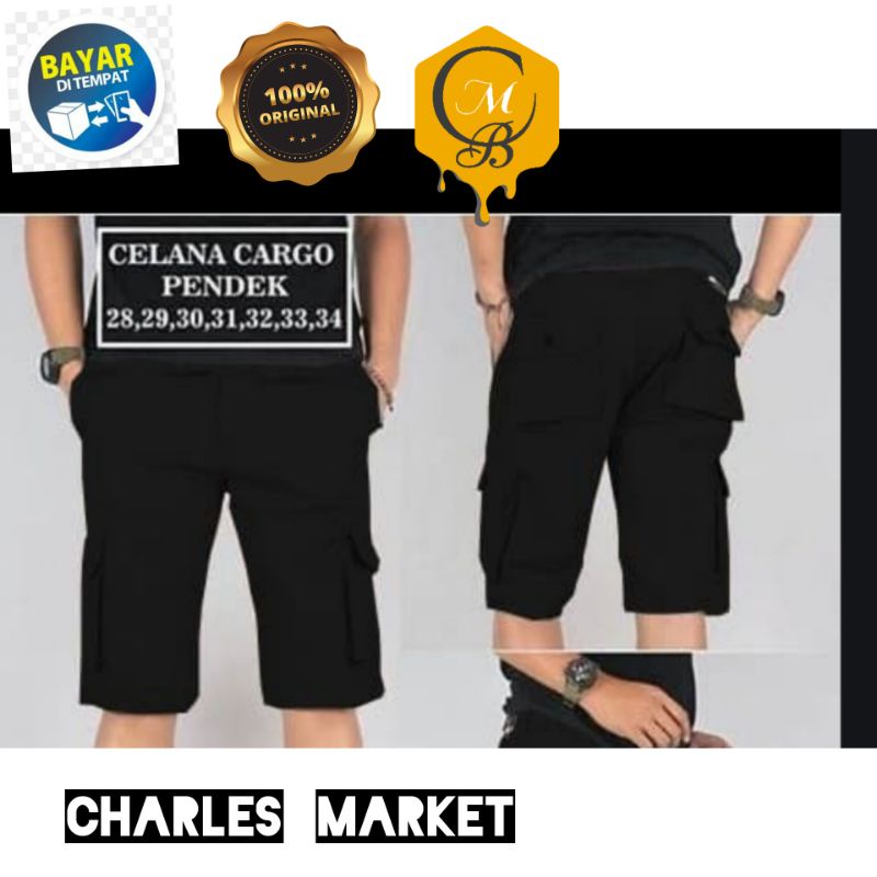 CELANA HITAM PENDEK PDL - CELANA PDL HITAM PENDEK - LORENG PDL PENDEK