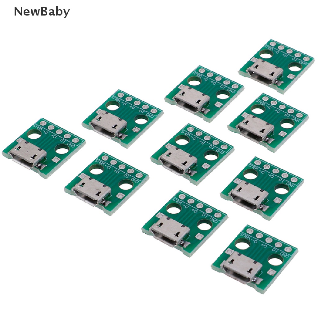 10pcs Papan Konverter Konektor Pcb Micro Usb Ke Dip Adapter 5 Pin Female