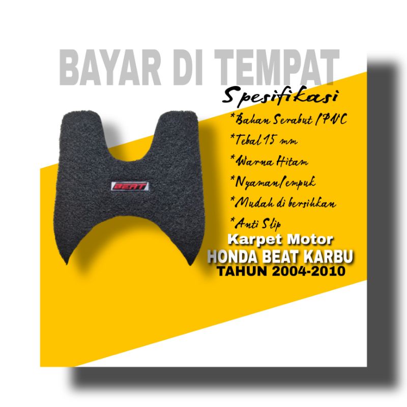 karpet motor beat karbu/beat lama/karpet bihun/karpet motor original/pijakan kaki motor