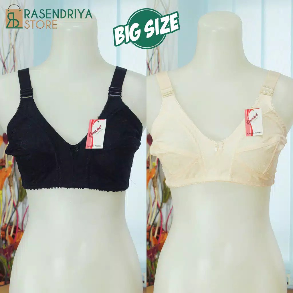 BH Bra Mama Big Size Ukuran Besar Renda Tanpa Kawat Tanpa Busa