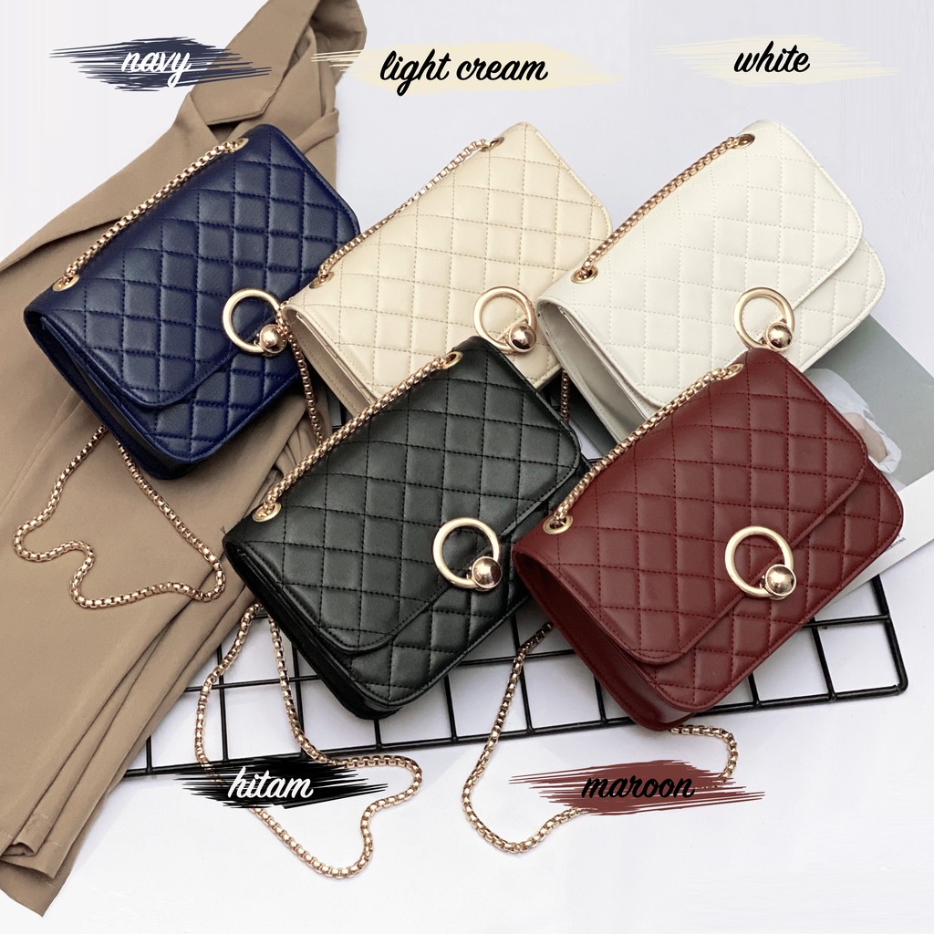 Sling bag Dirly Embos - Tas Selempang Wanita Rantai