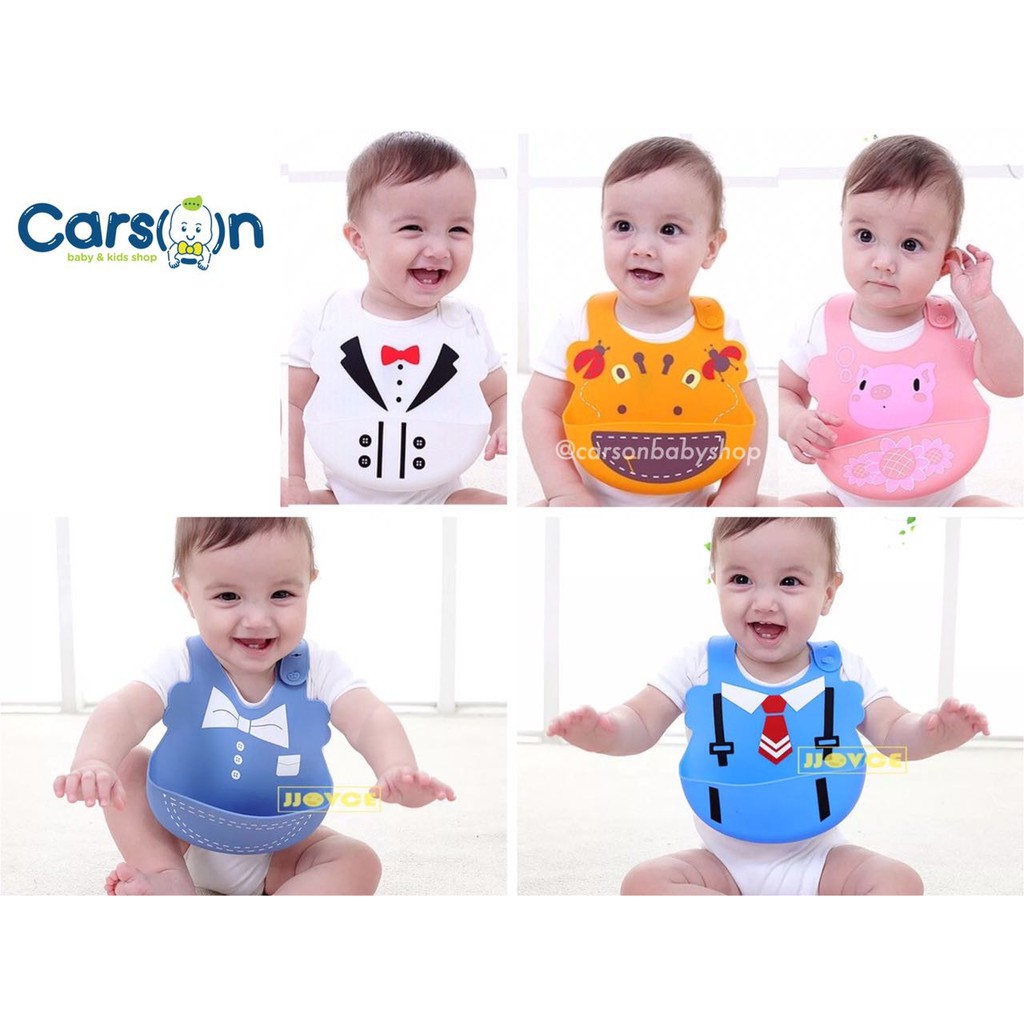 Slaber Bayi Karakter Silicon / Slaber Silicon