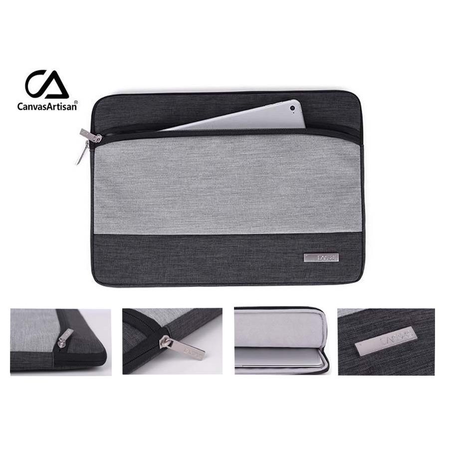 Tas Laptop macbook sleeve slim Canvas Artisan 14 15 inch