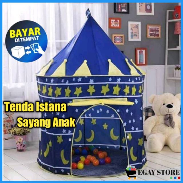 TENDA ANAK CASTLE TENDA MAINAN ANAK KEMAH CAMPING RUMAH KASTIL ISTANA PERMAINAN MURAH TERLARIS