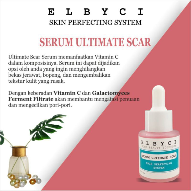 SERUM ULTIMATE SCAR Elbyci Menghilangkan BOPENG, Mengecilkan Pori dan Bekas Jerawat 20ml BPOM