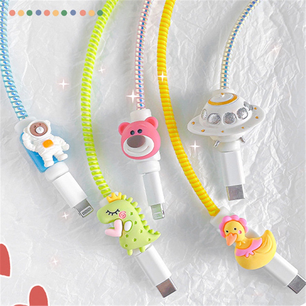 Pelindung Kabel Data / Charger Handphone Android Universal Motif Kartun Lucu