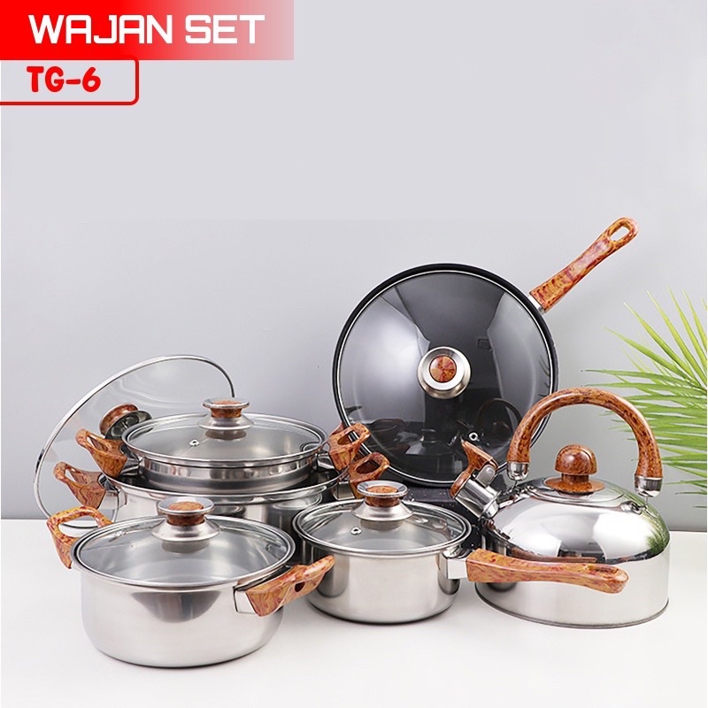 Cookware Stainless Steel 12 Set Kitchen Set