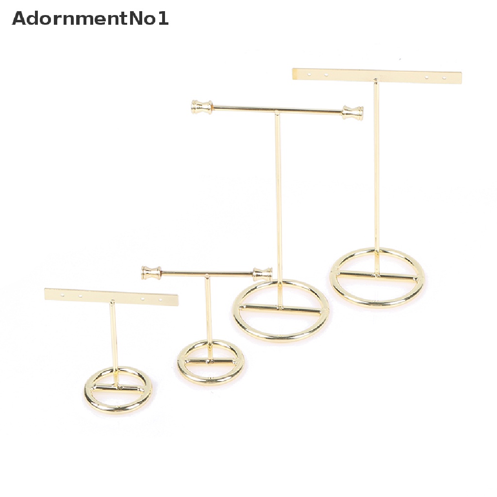 (AdornmentNo1) Stand Display Anting Bentuk T Warna Emas