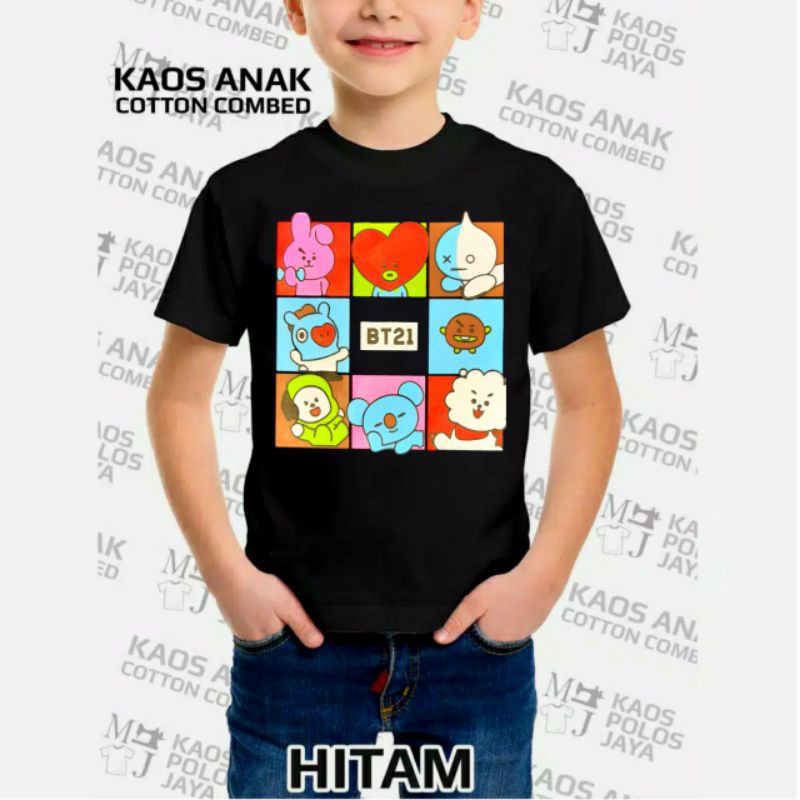 kaos kekinian anak anak bt21