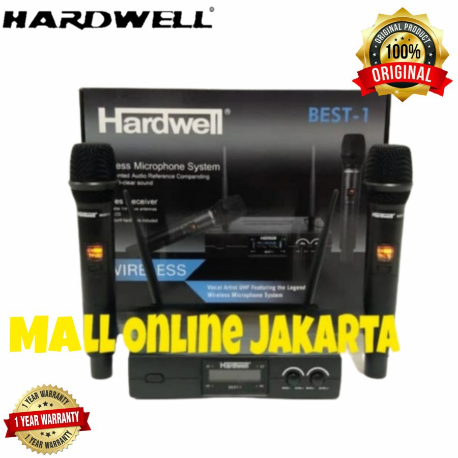 Mic wireless HARDWELL BEST1 Original Microphone BEST 1 handheld pegang