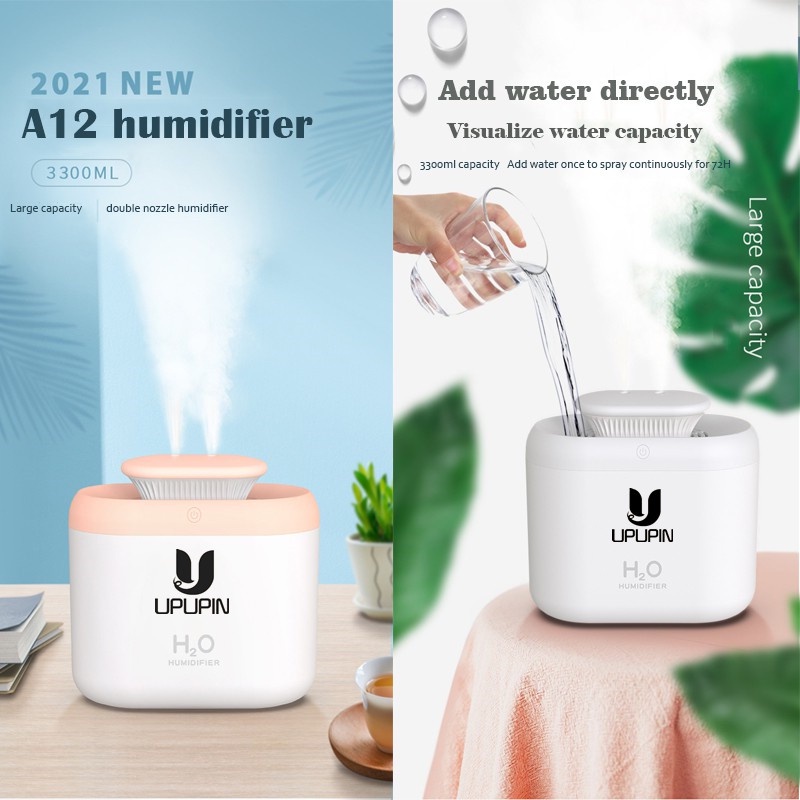 UPUPIN Humidifier Air 3300ml Aromaterapi Diffuser Dengan 7 color HUMIDIFIER DIFFUSER-4