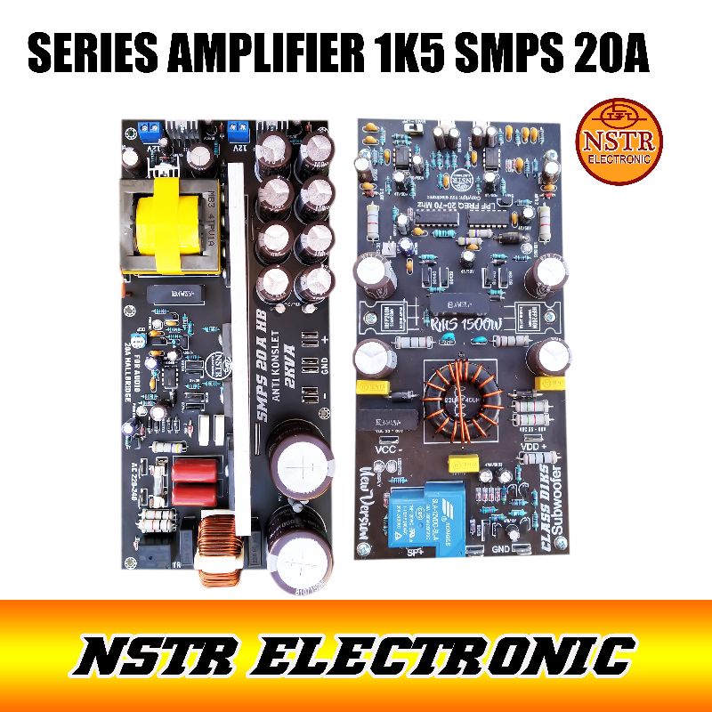 paket amplifier 1k5 sub dan smps 20a RGS