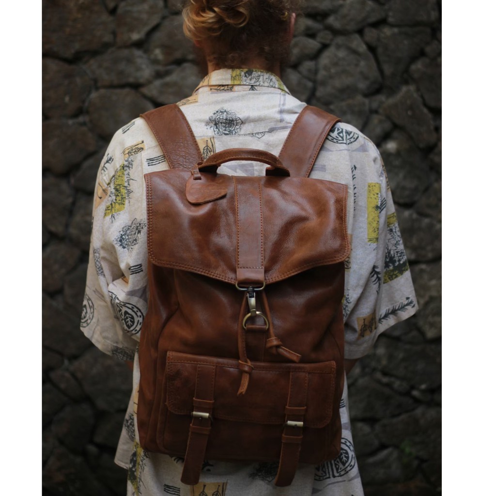 Backpack Kulit Asli - RANSEL TRAVEL - Kenes Leather