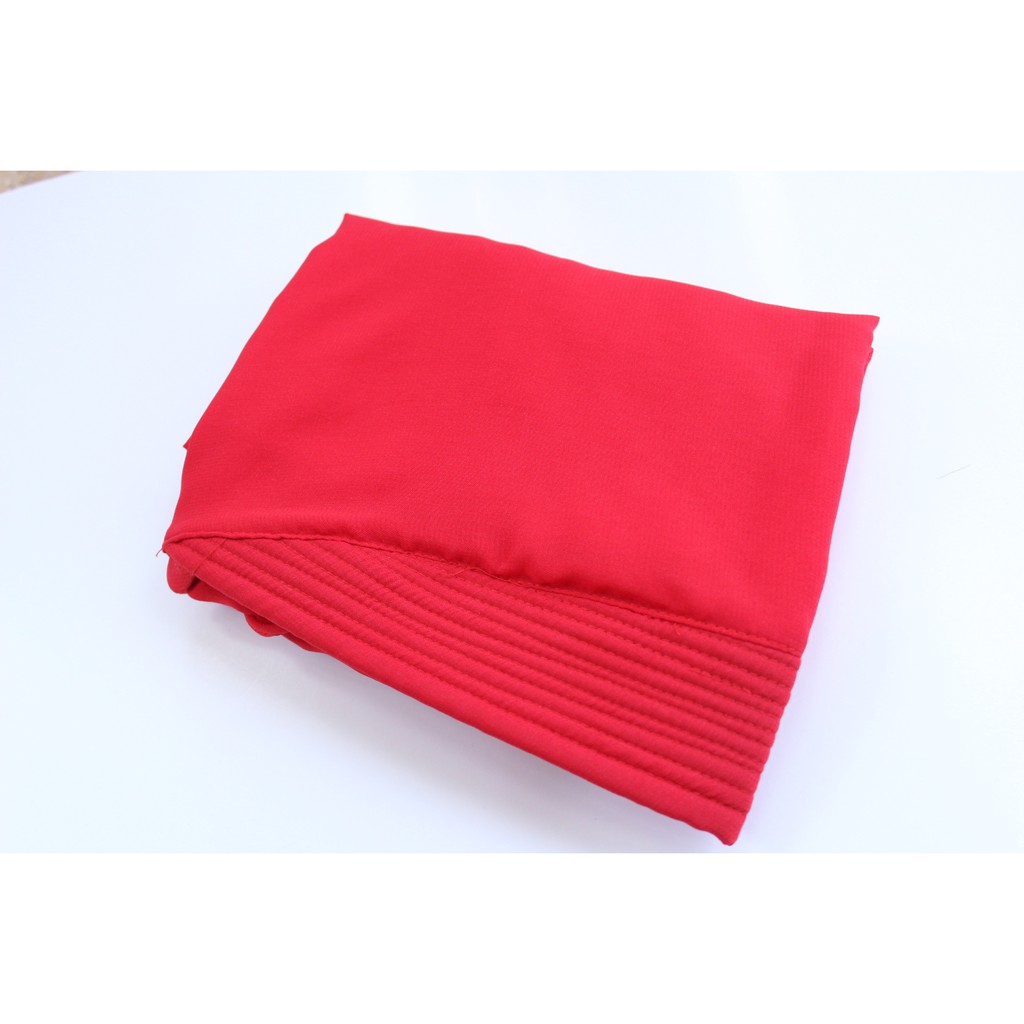 [BISA COD] KHIMAR RAUDAH JUMBO  2 LAYER FREE BROS / HIJAB SYARI / KERUDUNG JILBAB 2 LAYER TERBARU-merah