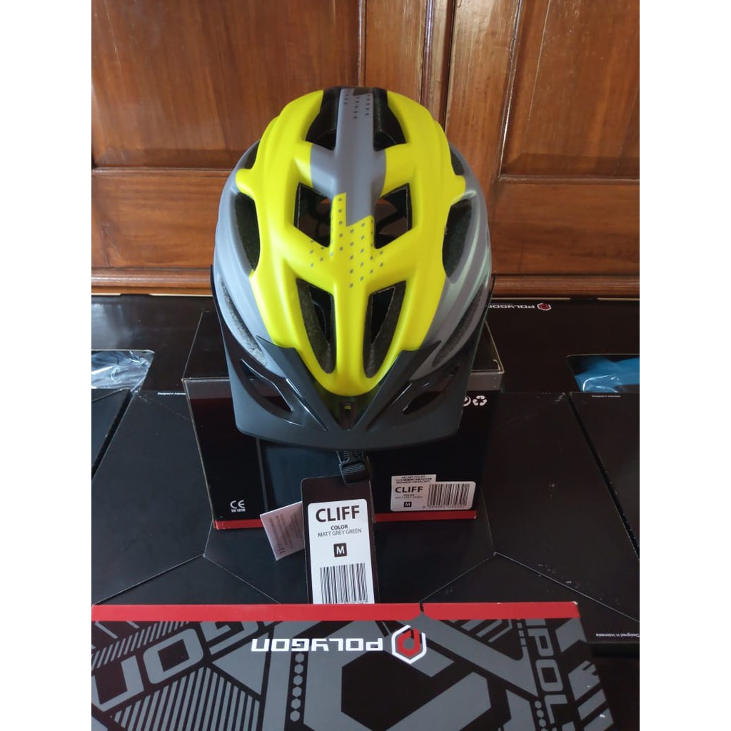 HELM POLYGON CLIFF DOWNHILL KUNING  LEMON  Shopee Indonesia