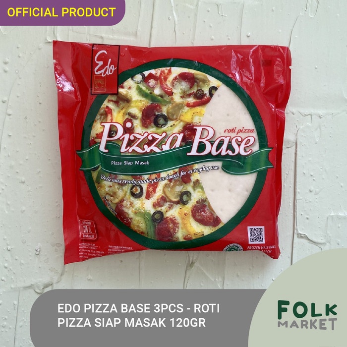 EDO Pizza Base 15cm / 3pcs / 120gr - Adonan Pizza Siap Masak / Saji