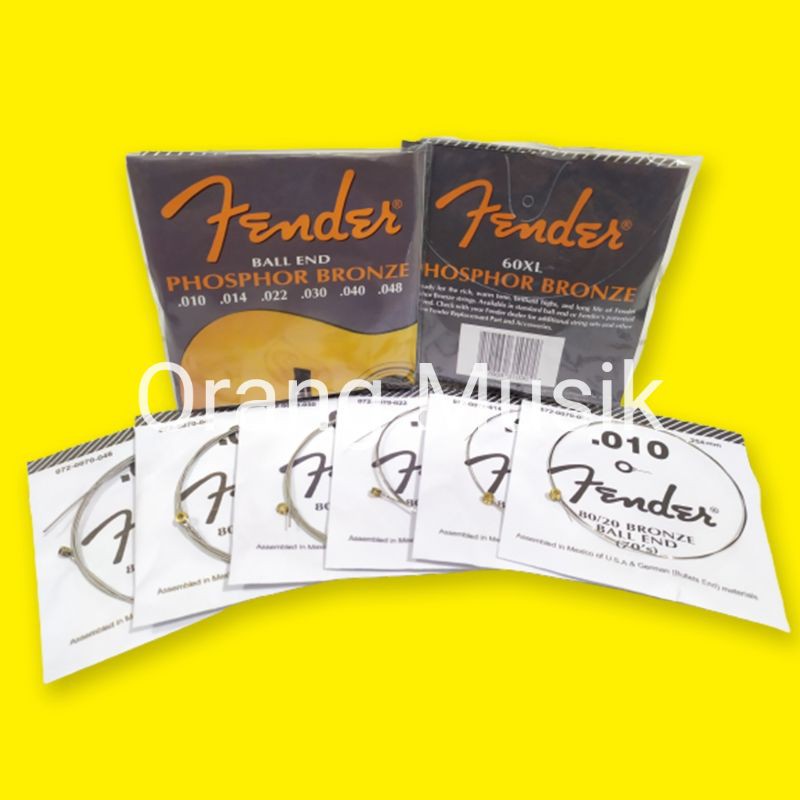 Senar Gitar Akustik Fender Ball End Phosphor Bronze 0.10