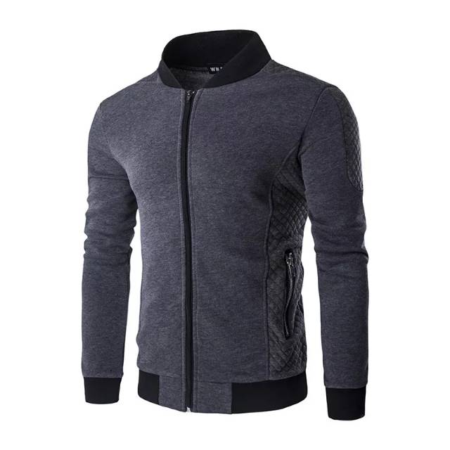 Jaket Pria Varsity Motif Kotak