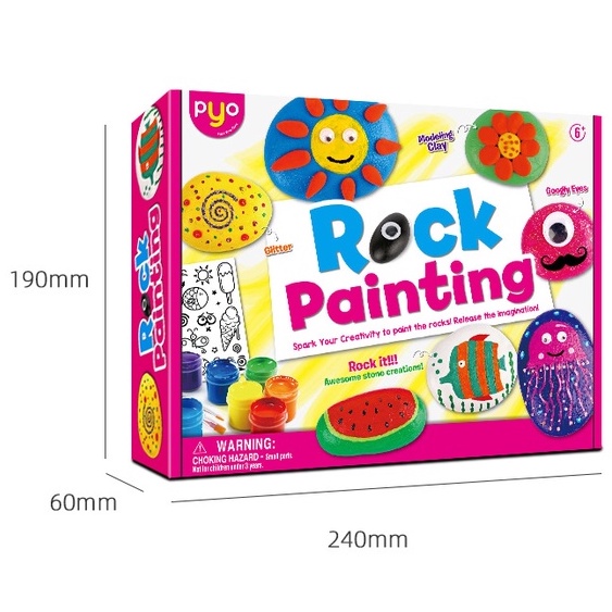 Mainan Edukasi Anak Sensory Play Painting Kit Paket Painting Stone Montessory Play