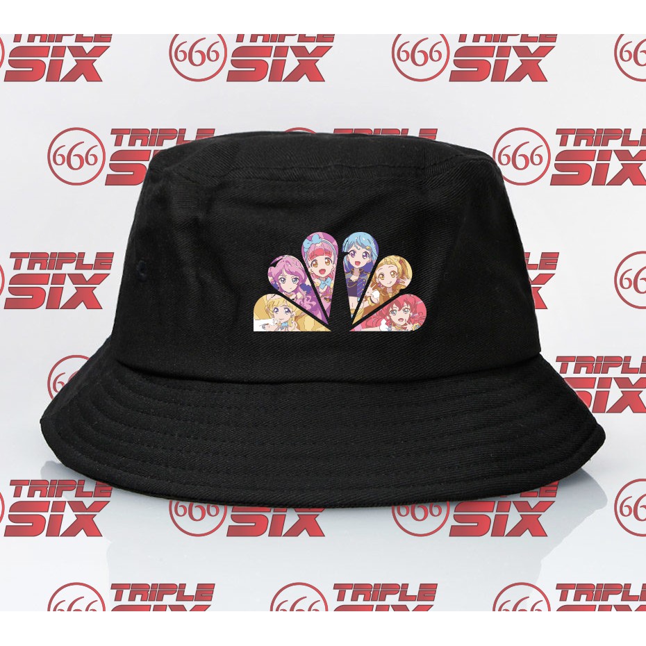 Topi bucket hat premium anime aikatsu idol academy member jepang