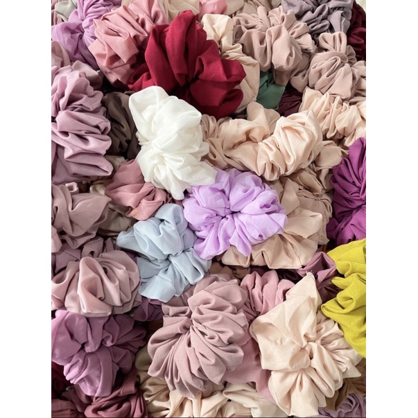 Scrunchie Jumbo Bisa Pilih Warna Ikat Rambut Hijab Jumbo