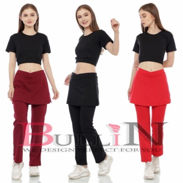 Celana Senam Rok Panjang Wanita Jumbo XXL - 4L Muat Hingga BB 100kg