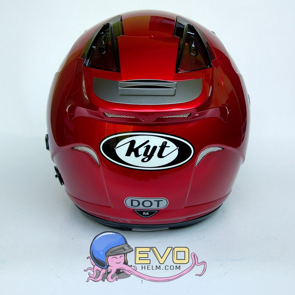 KYT GALAXY_SOLID RED MAROON (DOUBEL VISOR)