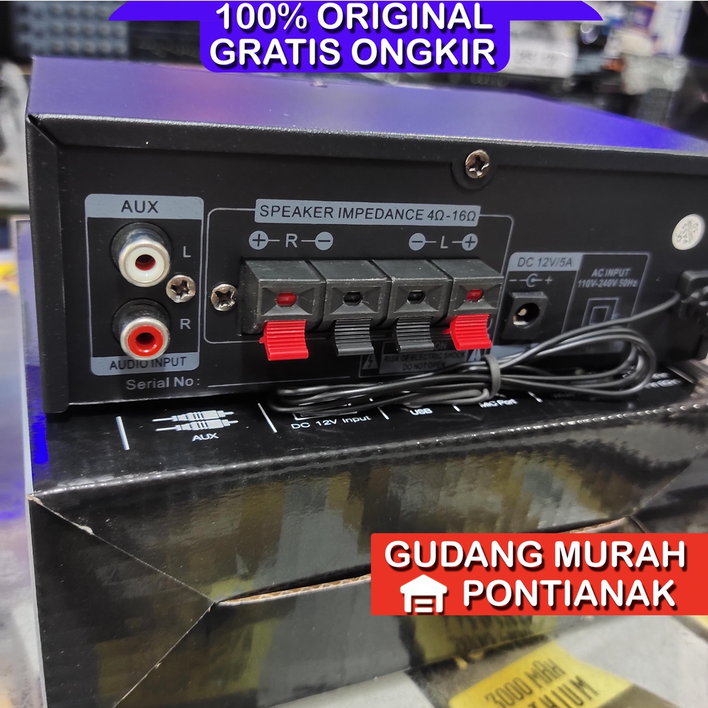 Amplifier Power Bluetooth Targa Mini bisa untuk rumahan atau untuk mobil motor kendaraan AC DC