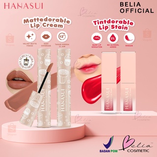 Image of ❤ BELIA ❤ HANASUI Mattedorable Lip Cream | Tintdorable Lip Tint | Tintdorable Lip Stain | Lip Tint | BPOM | HALAL | Liptint lipstick kosmetik bibir aqua jelly tint transferproof
