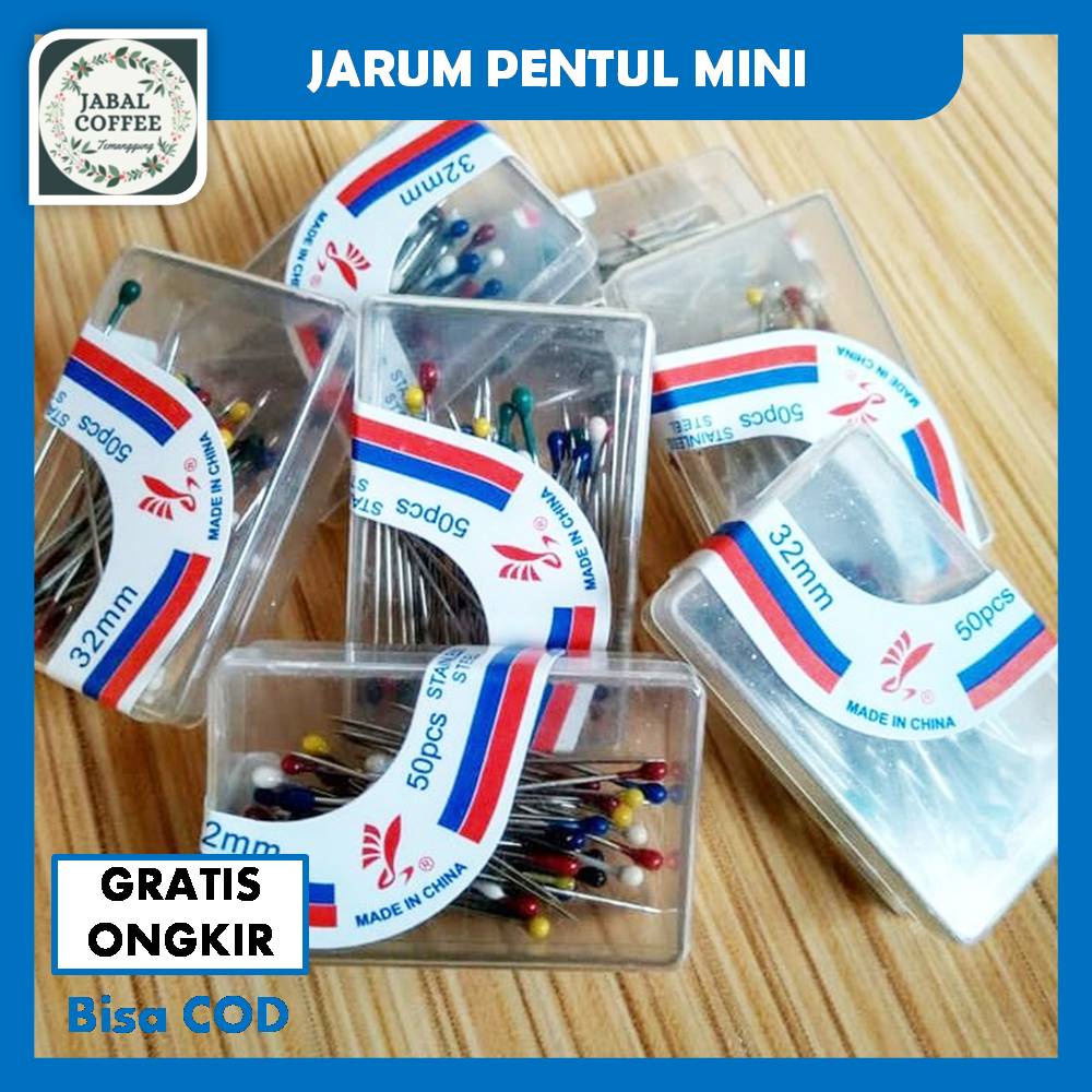 Jarum Pentul Kotak Kecil / Jarum Pentul Mini / Jarum Hijab / Jarum Pentul Warna Warni