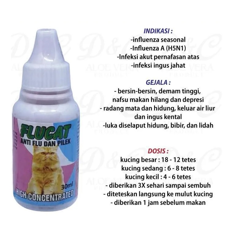 Flucat Drop 30ml Obat Flu Pilek Kucing Cat Kitten Flu Cat 30 mlz