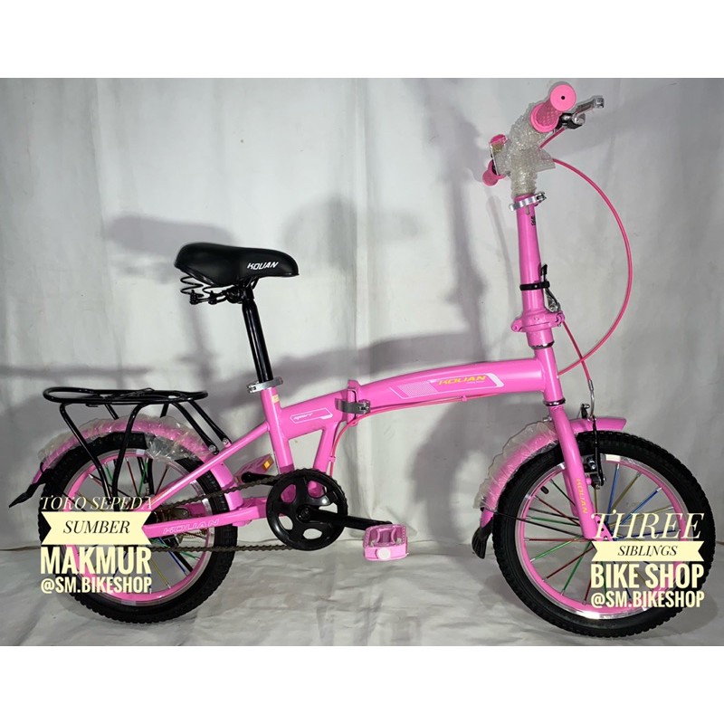 SEPEDA LIPAT KOUAN 16 INCH WARNA PINK