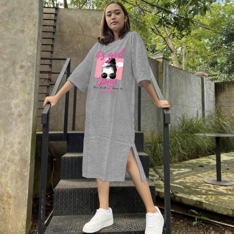 BAJU DRESS OVERSIZE  TUNIK PREMIUM DTF  ITS GIRLS /   DIGITAL PRINT