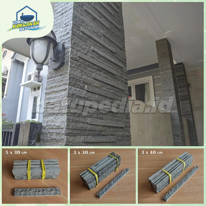 Batu Alam Dinding Andesit Susun Sirih Cocok Untuk Pilar& Dinding Rumah