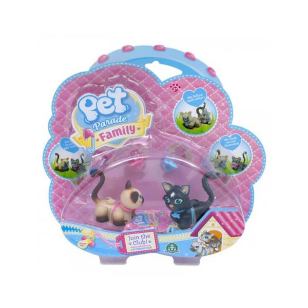 G 10       Pet Parade Mainan Figure Hewan Anak Kucing Hitam Coklat 5901692