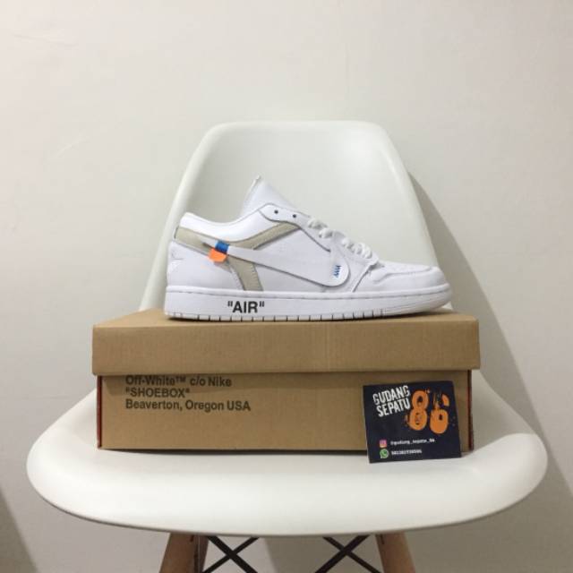 Sepatu Nike Air Jordan 1 Low x Off White - Premium High Quality