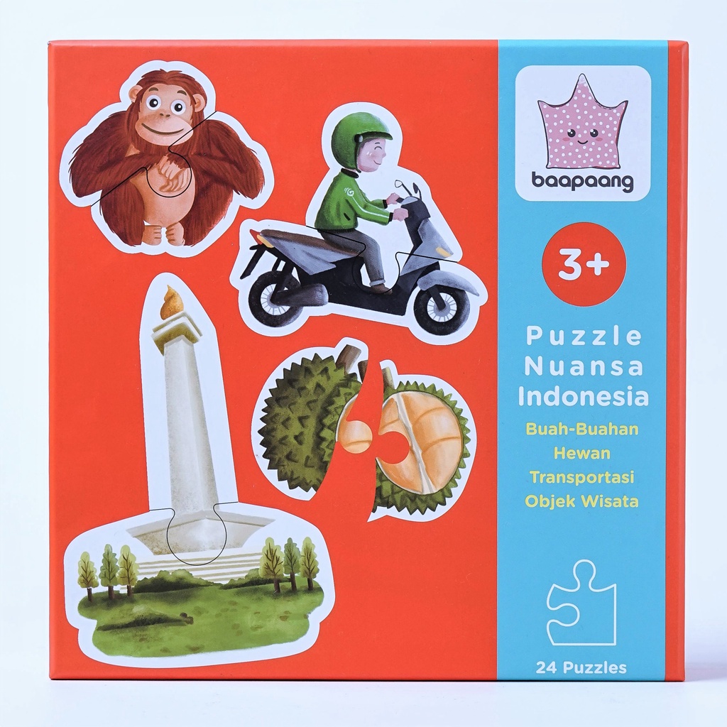 TweedyToys - Puzzle Kayu /Jigsaw Puzzle / Matching Puzzle Lucu