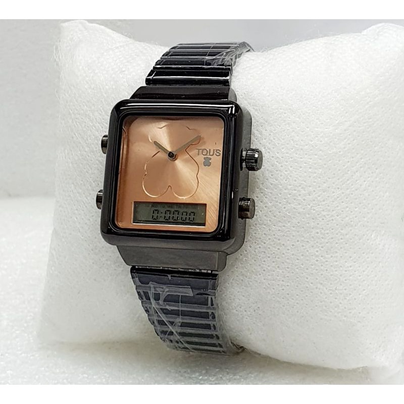 Jam Tangan Tous Rantai Stainliss Steel Pria Dualtime Jam Tangan Fashion Terbaru